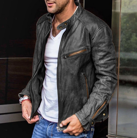 Sven - Men's Leather Jacket Casual Style High-Quality 0