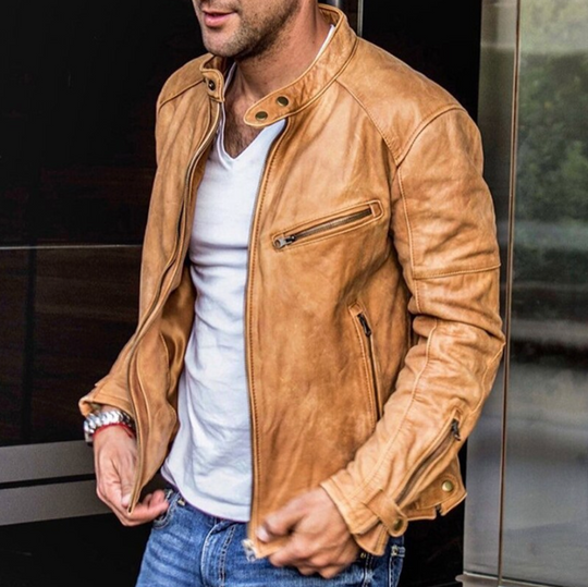 Sven - Men's Leather Jacket Casual Style High-Quality 2