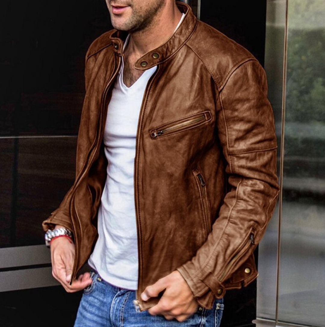 Sven - Men's Leather Jacket Casual Style High-Quality 3