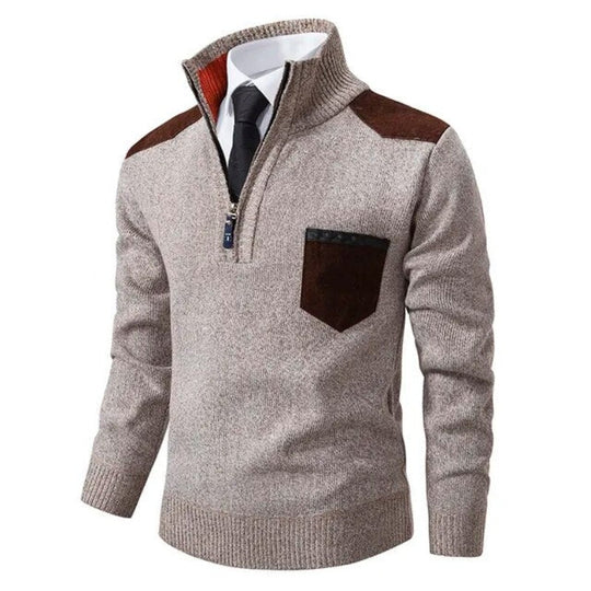 Tito - Men's Cashmere Sweater with Collar and Pocket, Comfortable and Stylish 0
