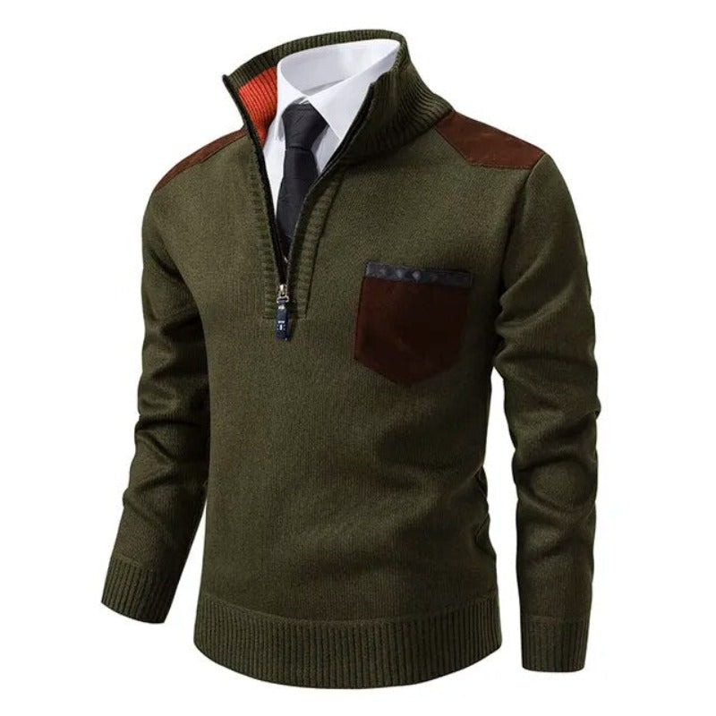 Tito - Men's Cashmere Sweater with Collar and Pocket, Comfortable and Stylish 1