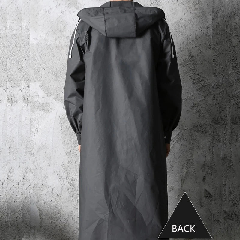 Toby - Men's Waterproof Hooded Coat Long Black EVA, Casual 4