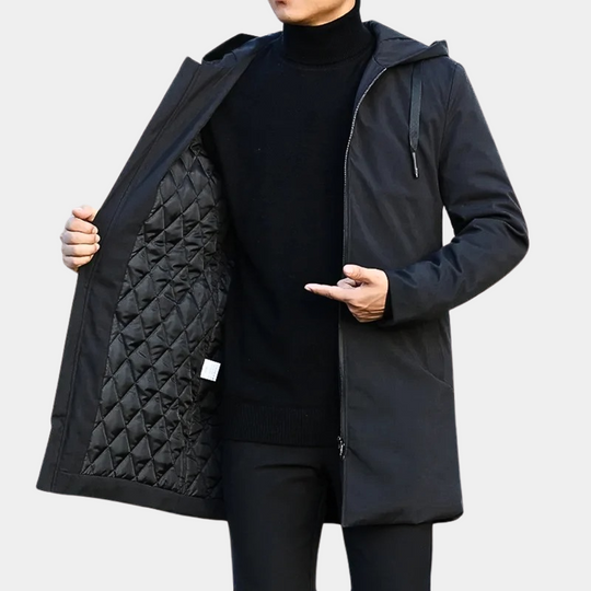 Tommy | Stilvoller langer Mantel für Herren, warm & vielseitig
