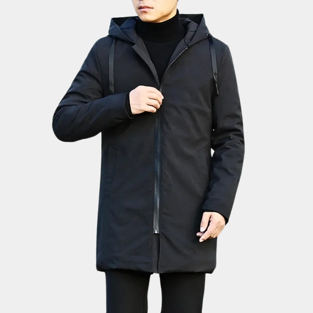 Tommy | Stilvoller langer Mantel für Herren, warm & vielseitig