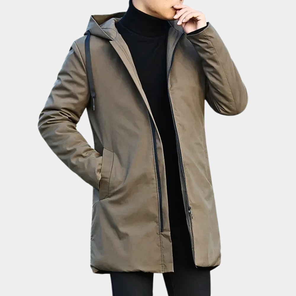 Tommy | Stilvoller langer Mantel für Herren, warm & vielseitig