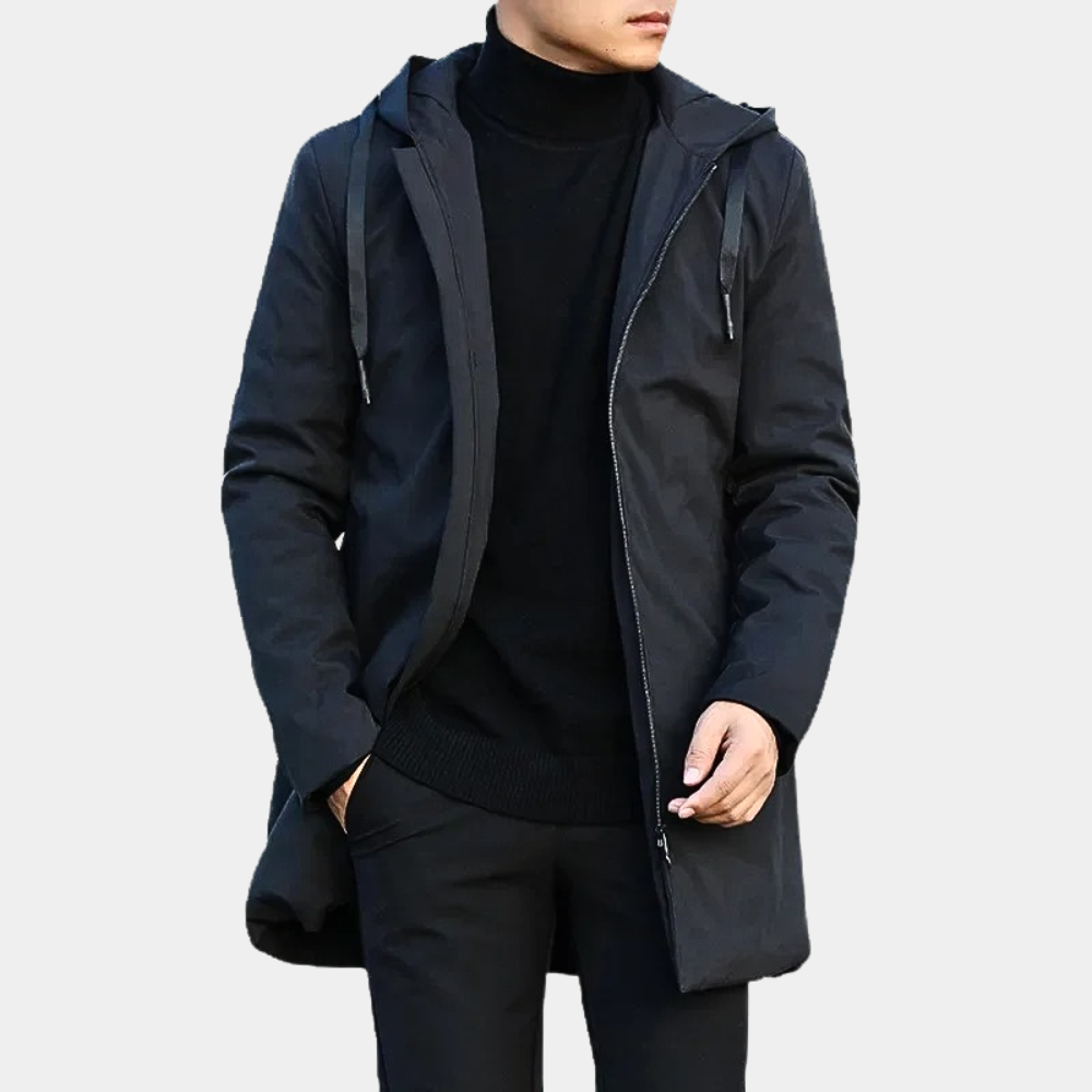 Tommy | Stilvoller langer Mantel für Herren, warm & vielseitig
