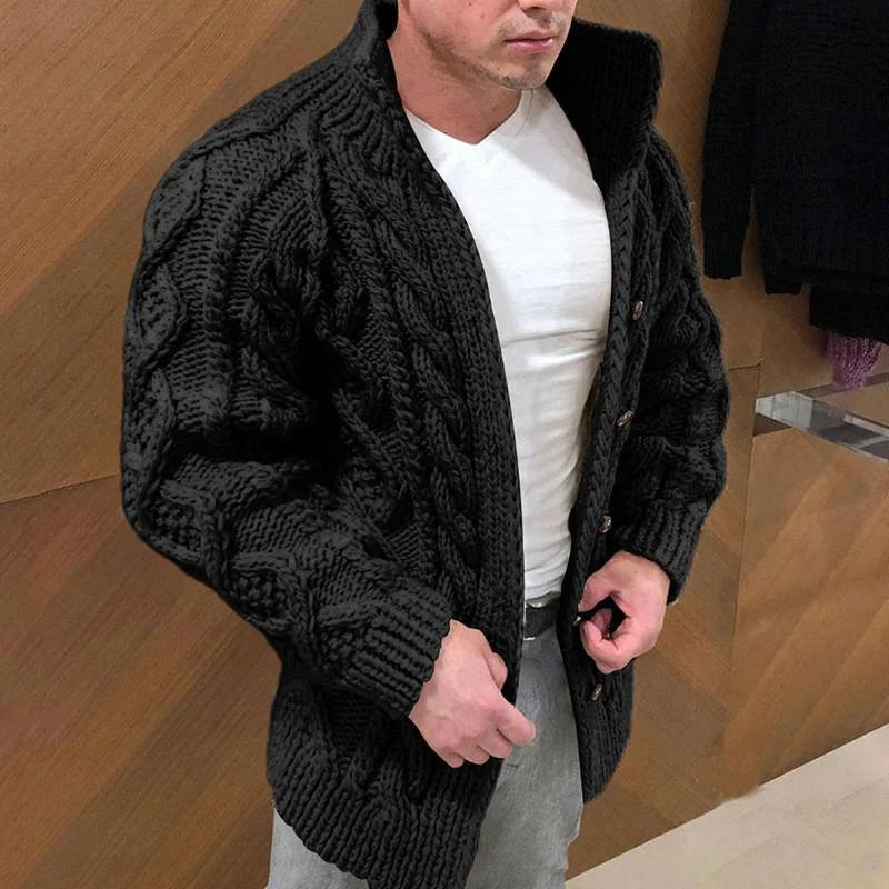 Valenzo | Gemütlicher gestrickter Wollpullover mit Reißverschluss-Design