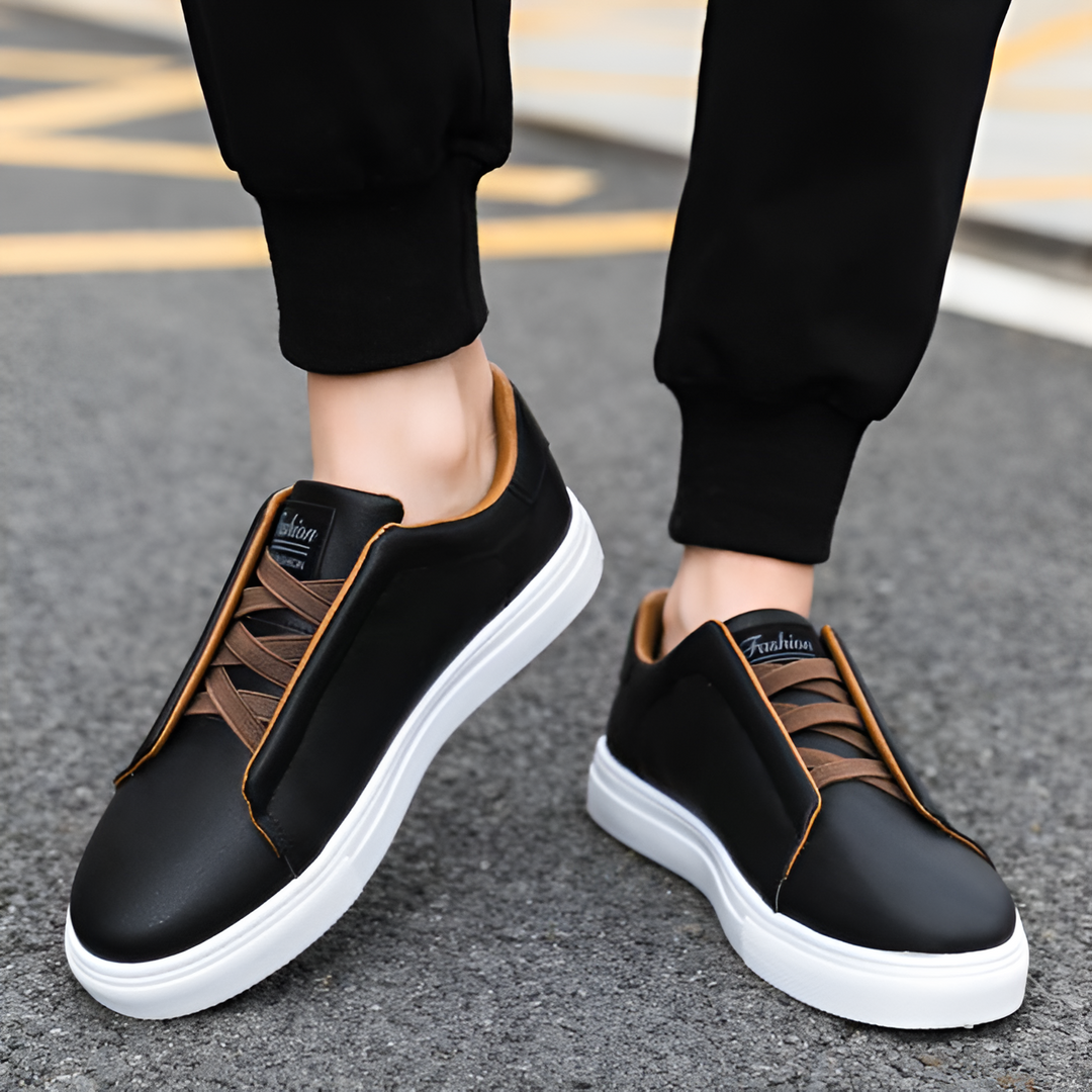 Tim | Stylische umweltfreundliche vegane Leder-Sneaker für ganztäglichen Komfort