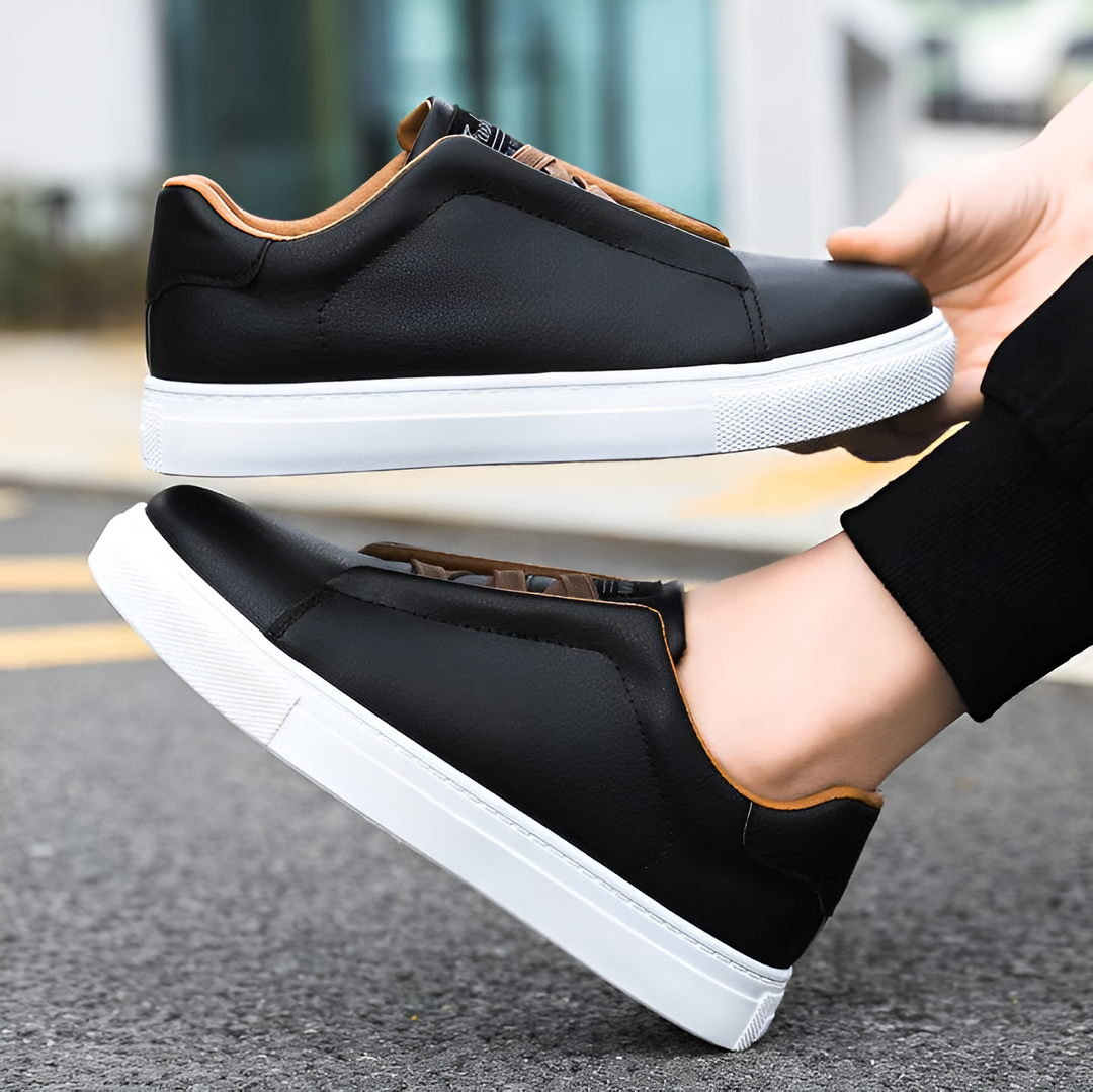 Tim | Stylische umweltfreundliche vegane Leder-Sneaker für ganztäglichen Komfort