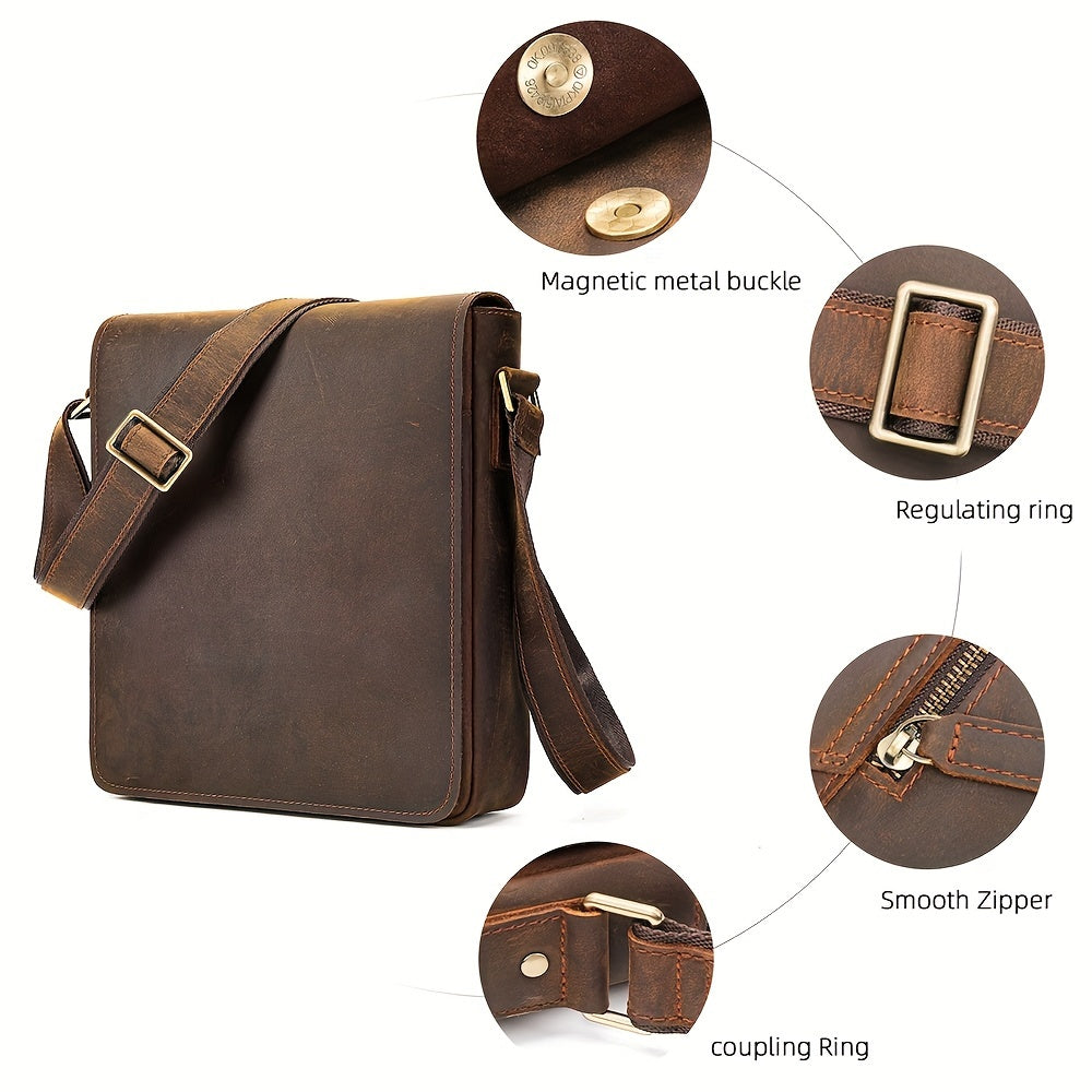 Weston | Klassische Leder-Umhängetasche mit strapazierfähigem Design