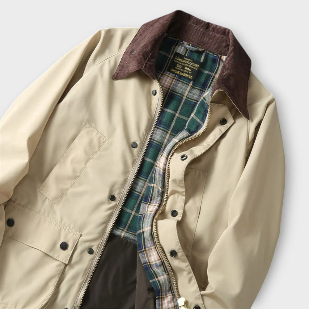 Jasper | Timeless Utility Jacket with Stylish Plaid Lining