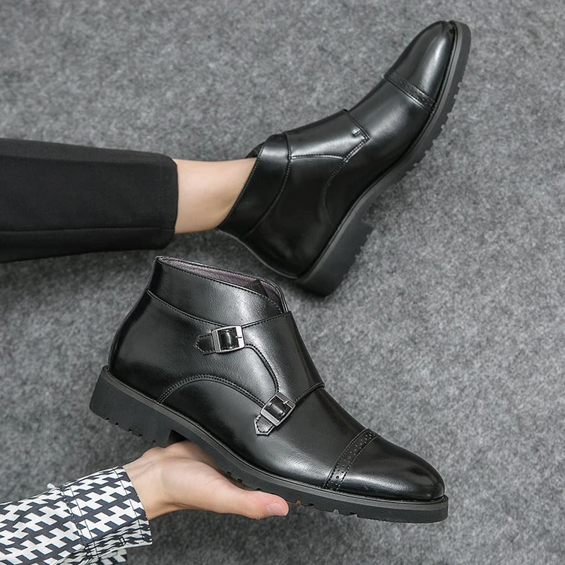 Darell | Stylische Leder-Doppel-Monk-Schnallenstiefel für Komfort und Haltbarkeit