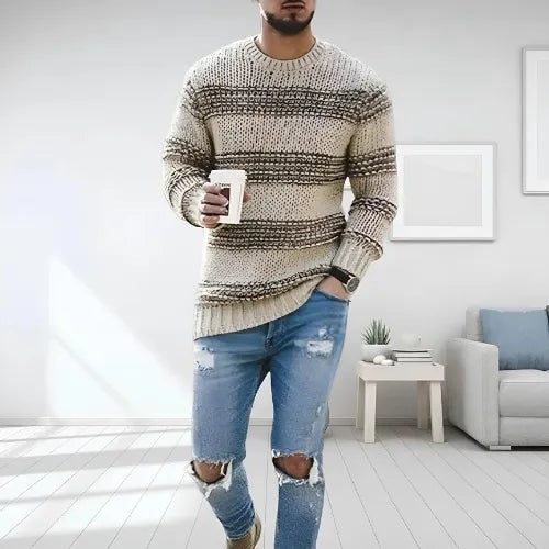 Denver | Cozy Striped Knit Sweater for Men, Stylish & Warm