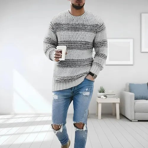 Denver | Cozy Striped Knit Sweater for Men, Stylish & Warm