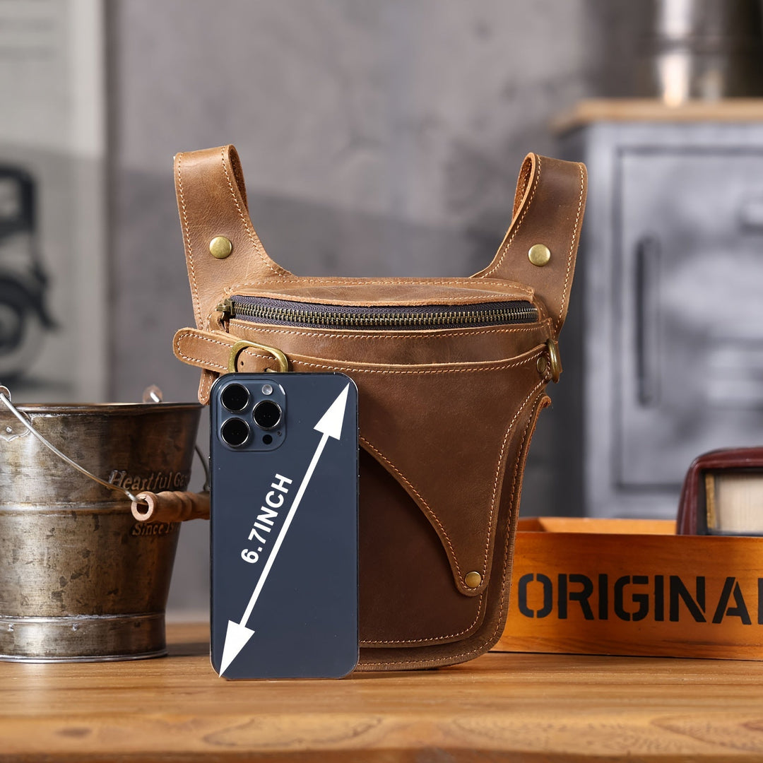 Damarion | Stylische echte Rindsleder Bauchtasche