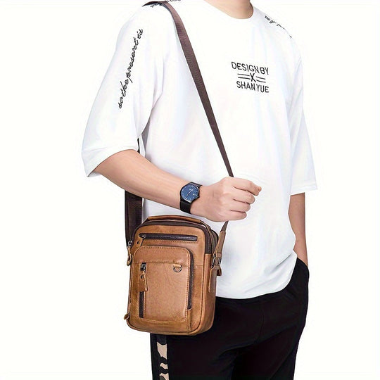 Winston | Stylish Vintage Leather Sling Bag for Men