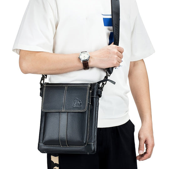 Vaughn | Vielseitige Leder-Schultertasche für den täglichen Gebrauch