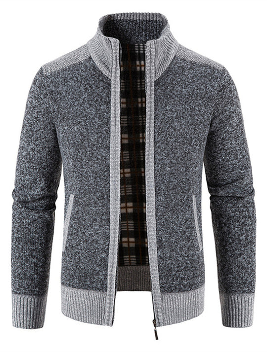 Sascha | Gemütliche, modische, vielseitige Strickfleece-Strickjacke