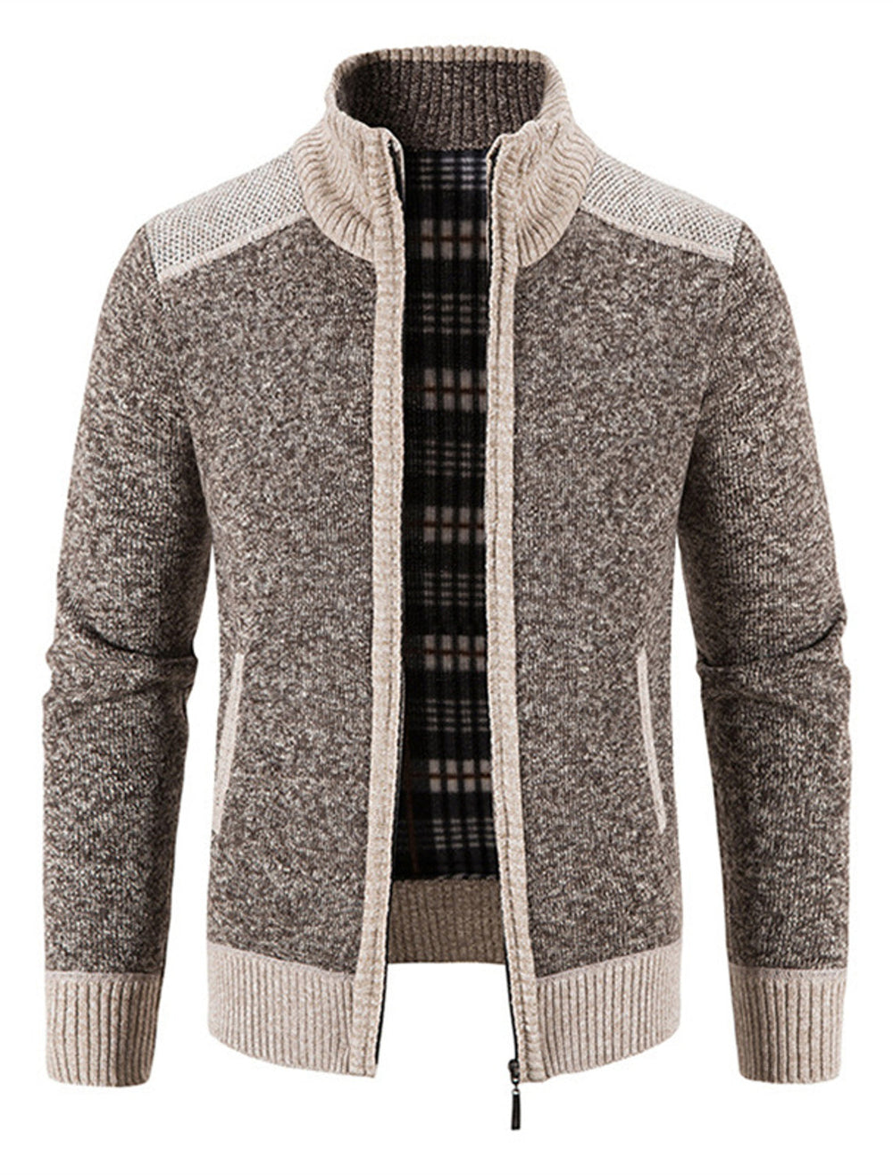 Sascha | Gemütliche, modische, vielseitige Strickfleece-Strickjacke