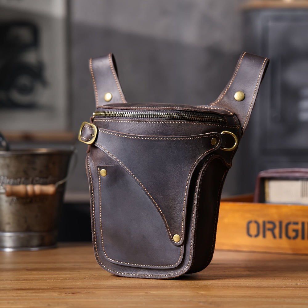 Damarion | Stylische echte Rindsleder Bauchtasche
