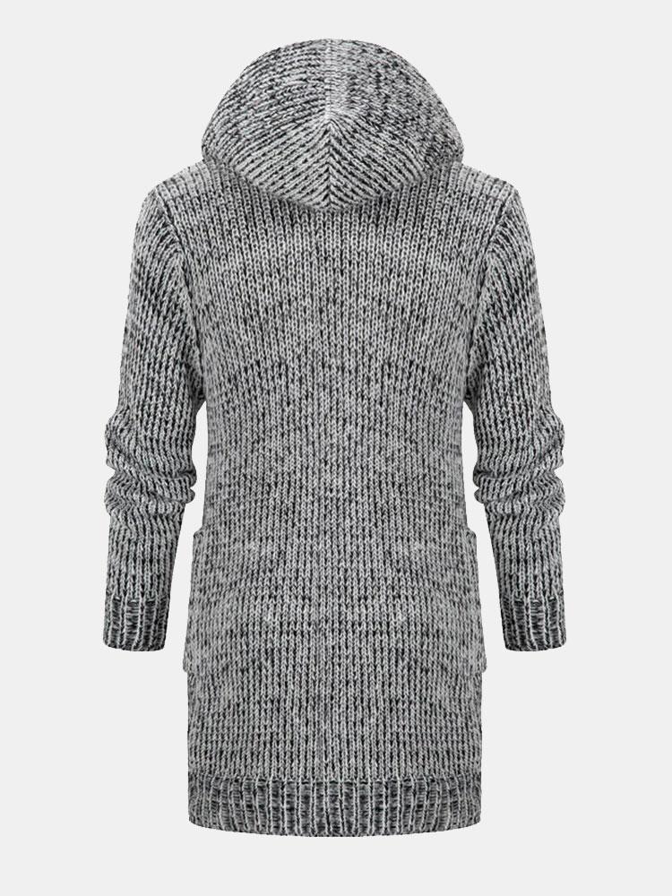 Brimson | Stilvoller langer Kapuzen-Cardigan mit Schnalle