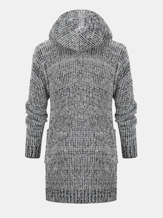 Brimson | Stilvoller langer Kapuzen-Cardigan mit Schnalle