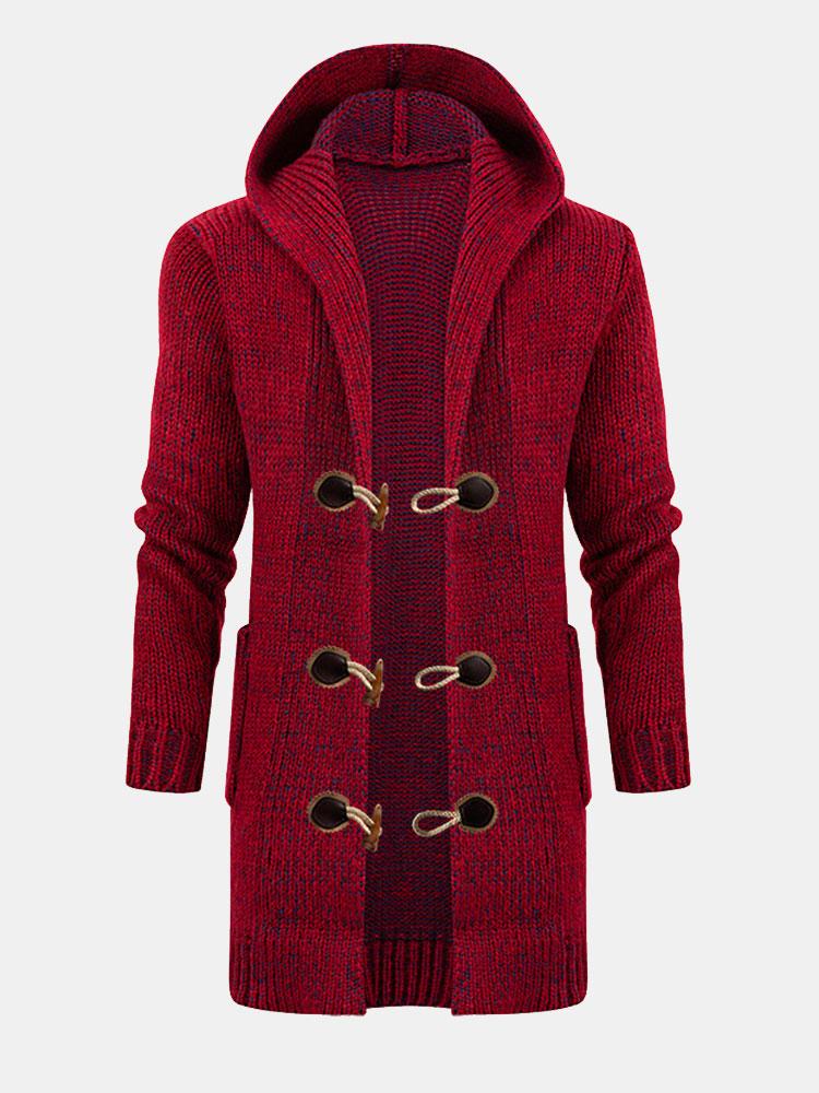Brimson | Stilvoller langer Kapuzen-Cardigan mit Schnalle