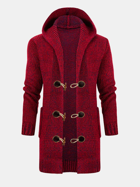 Brimson | Stilvoller langer Kapuzen-Cardigan mit Schnalle