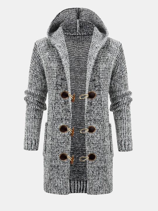 Brimson | Stilvoller langer Kapuzen-Cardigan mit Schnalle