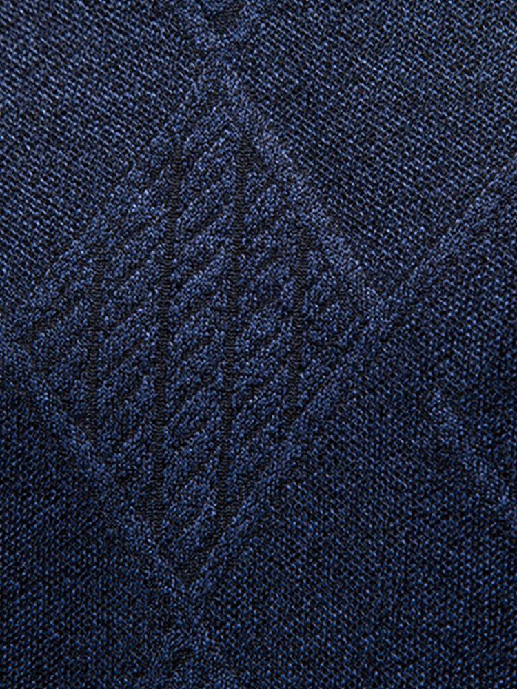 Lester | Stylish Geometric Rhombus Pattern Knit Sweater