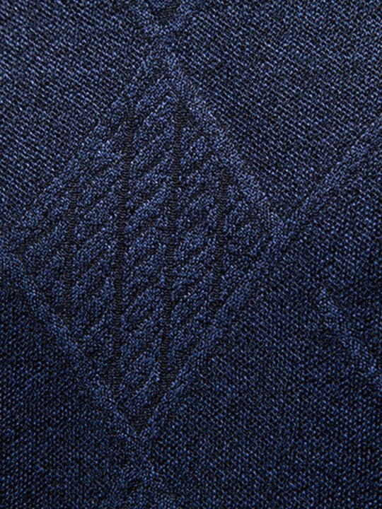 Lester | Stylish Geometric Rhombus Pattern Knit Sweater