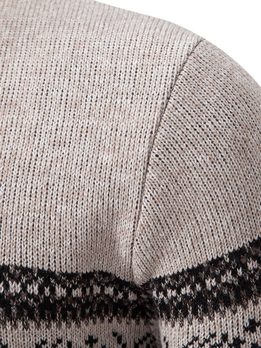 Garry | Stilvoller Elchdruck Viertel-Reißverschluss Pullover für Komfort und Vielseitigkeit