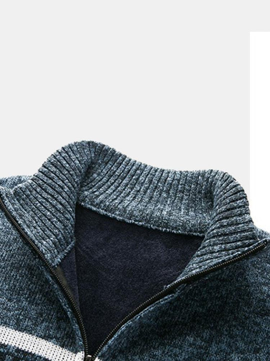 Eldridge | Stylish Geometric Zip-Up Sweater for Comfort