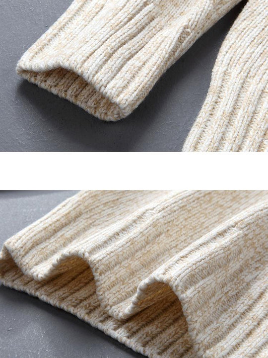 Cleo | Festive Moose Print Half Zip Sweater for Cozy Winter Style