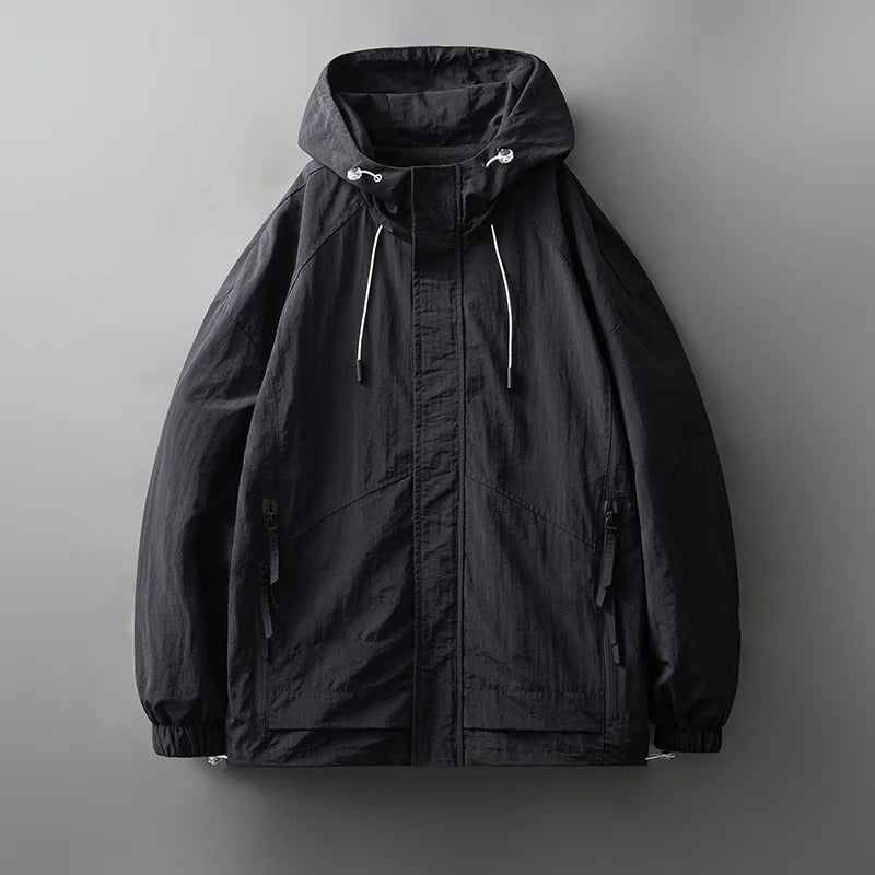 Rui | Robuste wasserdichte Jacke mit sicheren Reißverschlusstaschen