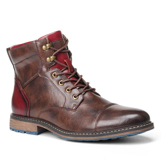 Aaron | Luxurious Leather Oxford Boots for Ultimate Comfort
