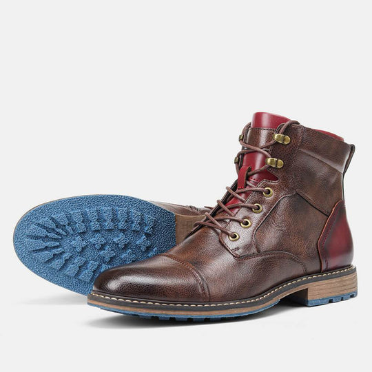Aaron | Luxurious Leather Oxford Boots for Ultimate Comfort