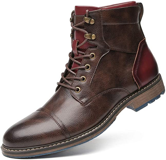 Aaron | Luxurious Leather Oxford Boots for Ultimate Comfort